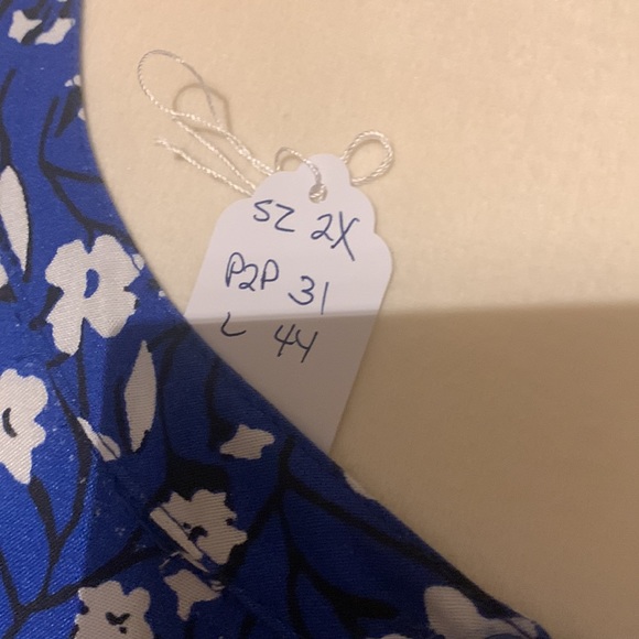 Ellos blue floral dress Size 2X - Picture 3 of 5